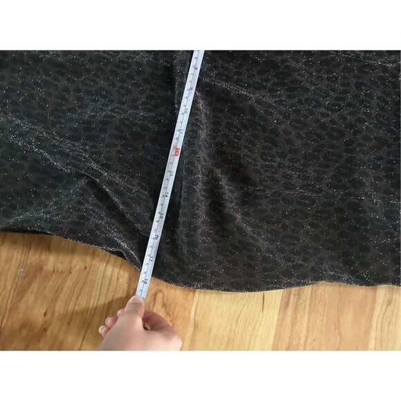 Susan roselli for vijack animal print sparkly long dress maxi size 10 with split - Picture 7 of 9